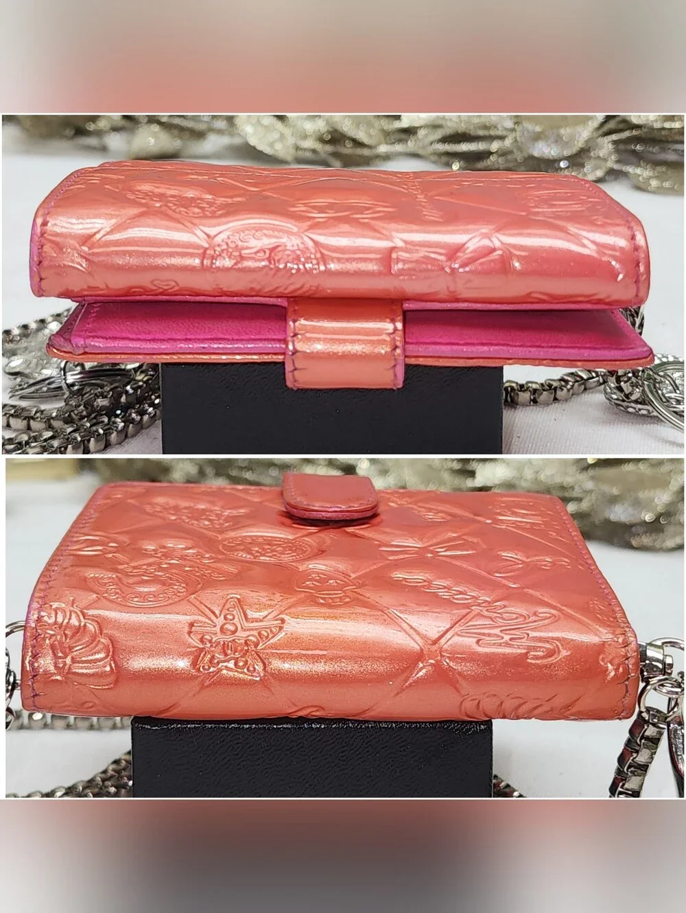 Authentic Chanel Embossed Leather Wallet With COA